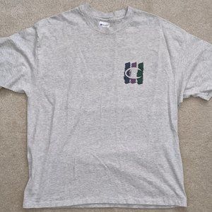 Vintage Champion gray logo t-shirt XL